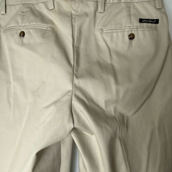 Eddie Bauer men’s casual dress pants ruston fit flat front tan/cream size 33” - Picture 8 of 16